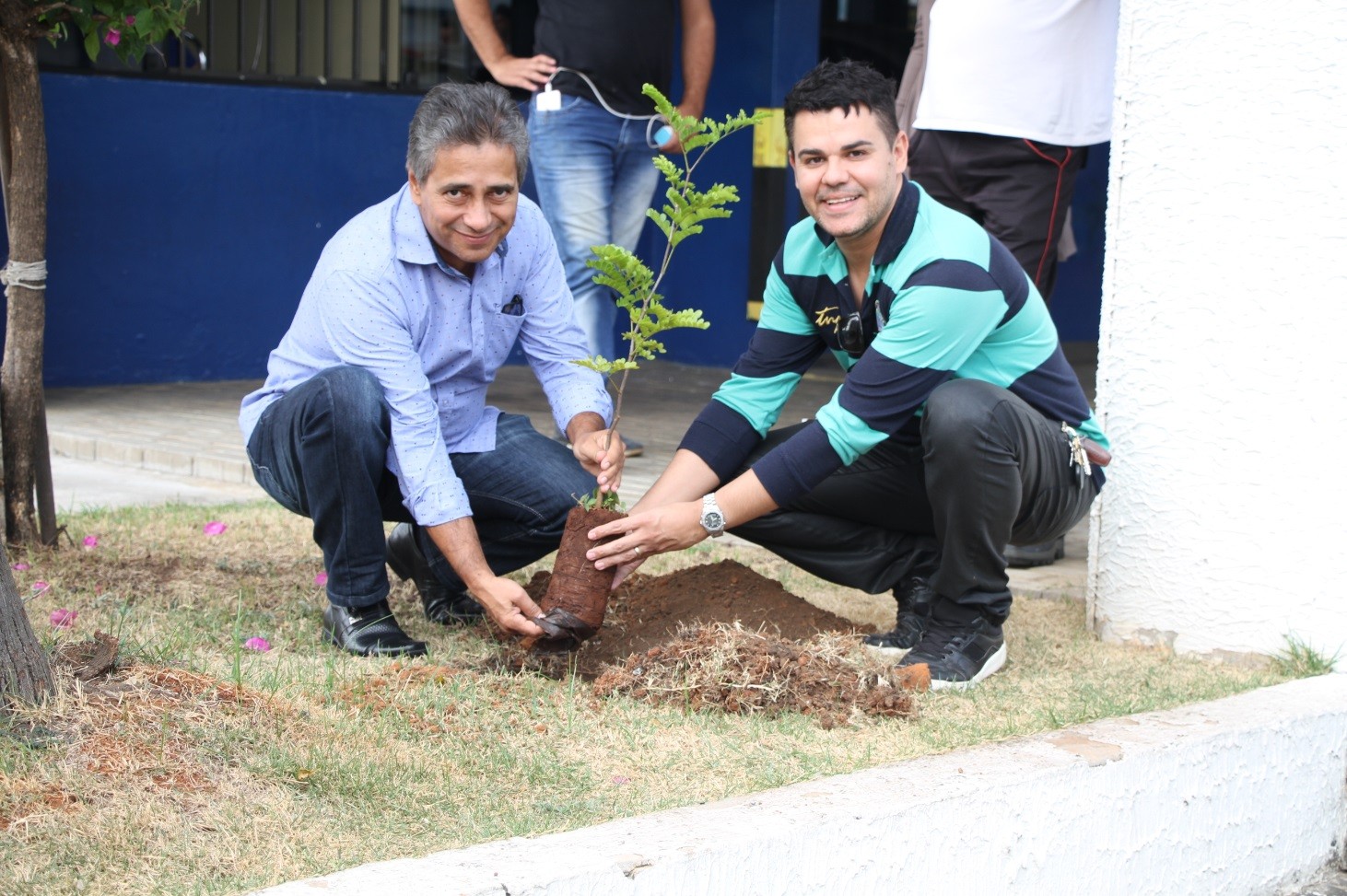 Na semana do meio ambiente vereadores plantam árvore